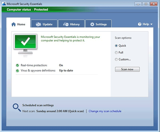 Microsoft Security Essentials Beta